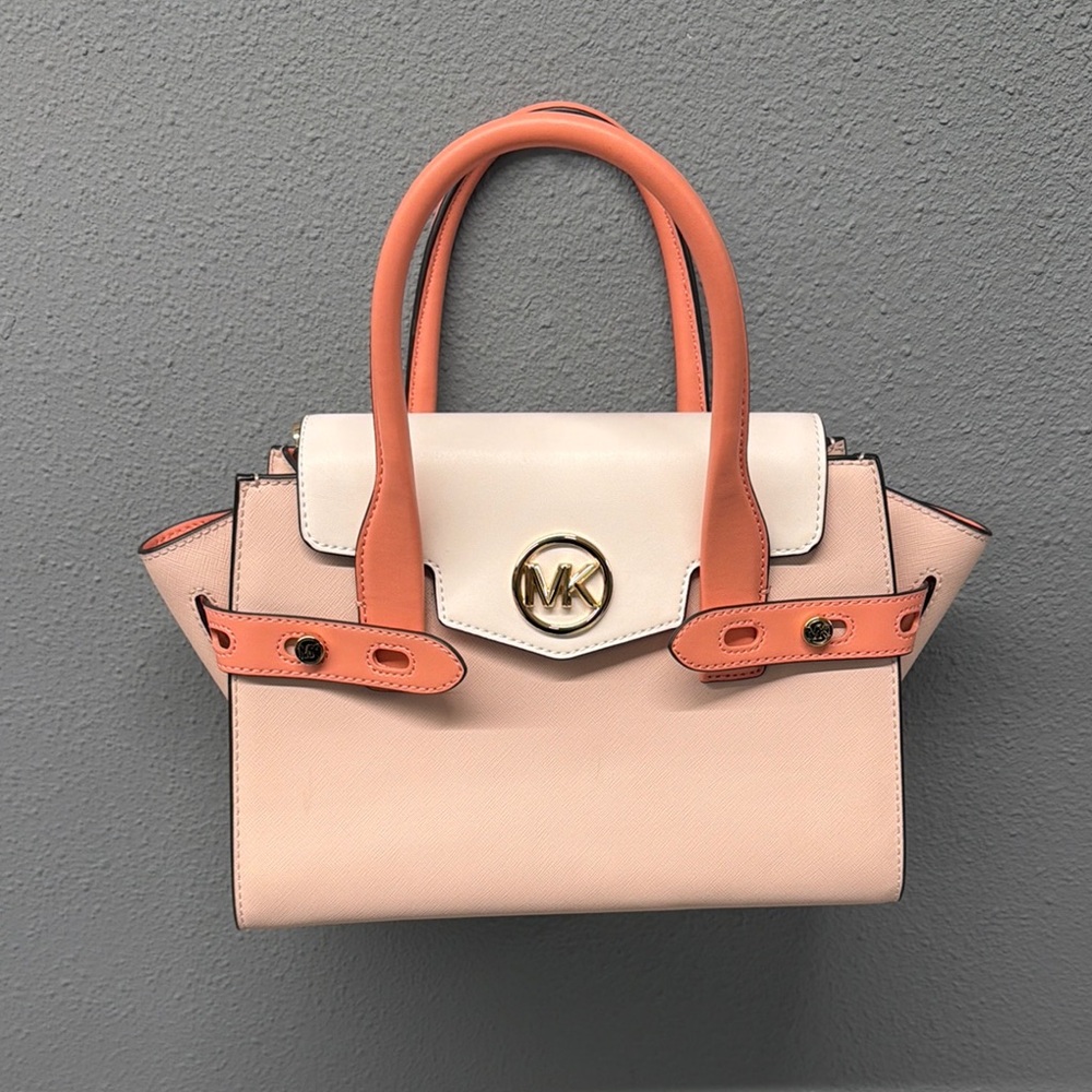 Michael Kors Peach and Cream Satchel